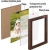 5-folding Hinged Picture Frames, 4x6 Inch High Definition Natural Wood