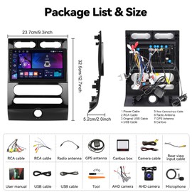 SIXTOP [4+64G] Android Car Stereo for Ford Expedition 2006-2017 (Auto A/C) with Carplay Android Auto Mirror Link 9 inch Touchscreen 1280 * 720 Bluetooth 5.0 FM/RDS DSP 32EQ WiFi GPS AI Voice