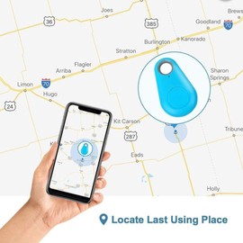 2XSmart GPS Tracker For Kids,Water Droplets Shape Wireless Key Finder Locator Mini GPS Tracker, key Finder Fob, Sensor Device Tracker Tag,Suitcase Tracker,Best Dog Tracker,Long RangeTracker (Blue)