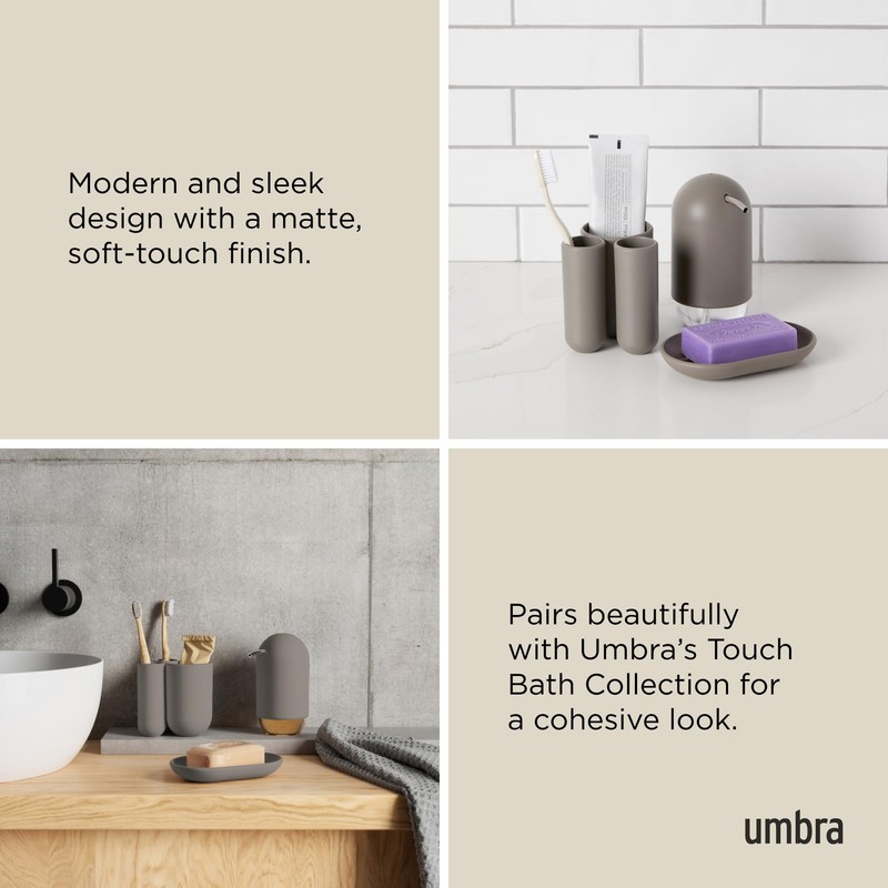 Umbra Touch Toothbrush Holder and Toothpaste Organizer - Modern Bathroom