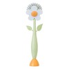Vigar Florganic Daisy-Shaped Dish Brush, a Dish Brush with Handle,