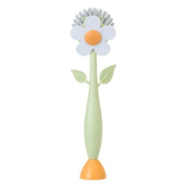 Vigar Florganic Daisy-Shaped Dish Brush, a Dish Brush with Handle, and a Dish Brush with Stand for Pot Scrubber, Kitchen Dishes, and Sink Cleaning