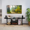 ETELI Floating TV Stand with Power Outlet Wall Mounted Under