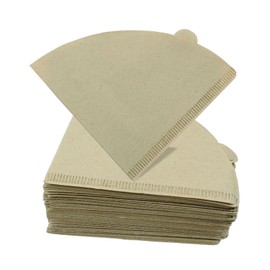 Cionyce Cone Coffee Filters Size 02, 100Pcs 2-4 Cups Disposable Natural Brown Coffee Filter Paper, Compatible with V60 and Conical Shaped Pour Over Coffee Dripper