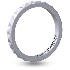 Knot Theory - Anillo de silicona para mujer, diseño de pirámide, color morado