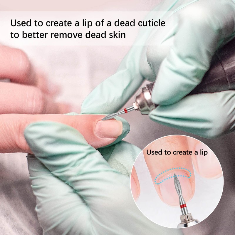 Difenni Cuticle Bit for Nail Drill,Cuticle Drill Bits for Nails