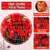 96Pcs Spider Paper Plates and Napkins Super Theme Hero Birthday