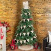 MACTING Christmas Burlap Tree Skirt, 30 Inches Tree Mat with