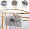 Eidoct Canvas Wall Hanging Organizer Bag with Hook, 3-pockets Waterproof