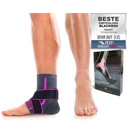 BLACKROX Ankle Support Bandage, Comparison Winner, Ankle Bandage, Ankle Bandage, Sports, Handball, Football, Volleyball, Foot Bandage, Ankle Bandage for Men and Women, Left and Right, pink, m