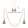 1 Pack 60inch Wood Bead Garland with Tassels,Farmhouse Beads Rustic