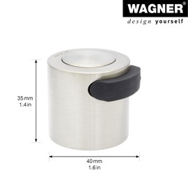 Wagner designer door stop, to screw in, brushed metal, thermoplastic rubber