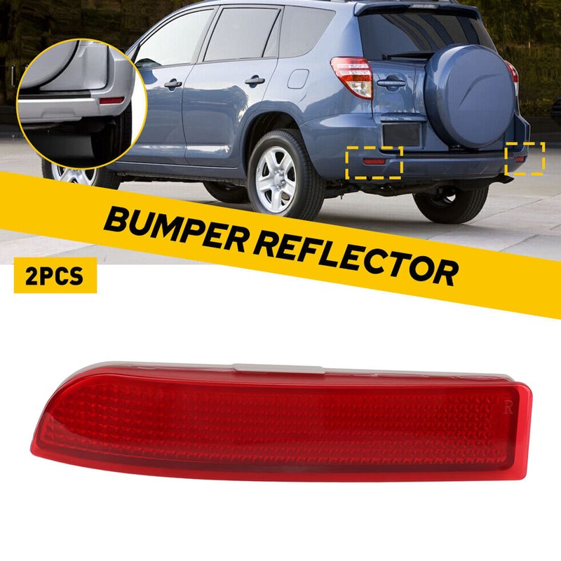 Rear Bumper Reflector ABS Red Tail Bumper Side Marker Reflector