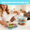 3 Pack Glass Snack Containers, Glass Snack Pack Containers with