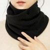 Winter Thermal Snap Button Neck Warmer Scarf Gray 5ea