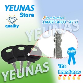 14603 14607 14707 lgnition Keys Replacement for Bobcat Telescopic Forklifts, Caterpillar 213 214 Euro Excavator, Bomag 5755124 05755125 85804675 (3 Pack)