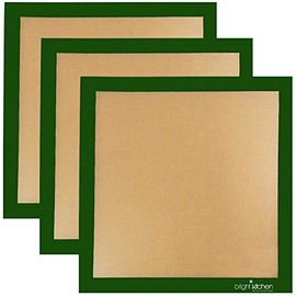 Set of 3-14" x 14" -Silicone Re-Usable Non-Stick Ultra Premium Dehydrator Sheets Compatible With Excalibur Silpat Tray Liner Flex Fruit Leather Roll Up Jerky Oven Baking Mat