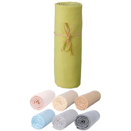 P'tit Basile - Jersey Fitted cradle Sheet - for cribs - 100% organic cotton - Green - 40x80 cm - High quality combed cotton