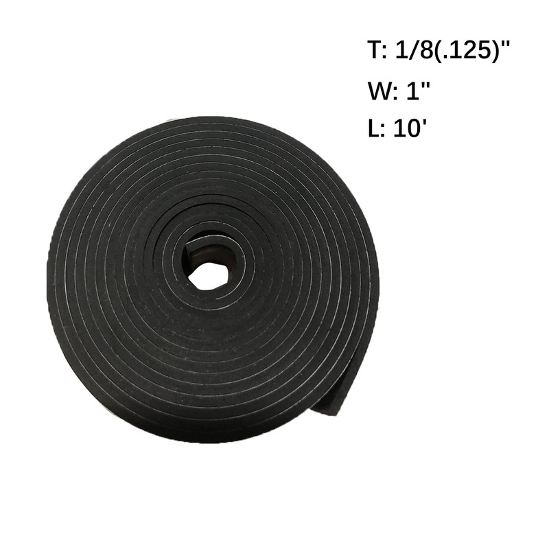 Salimhib Solid Rubber Strips with Adhesive 1/8 (.125)" Thick X