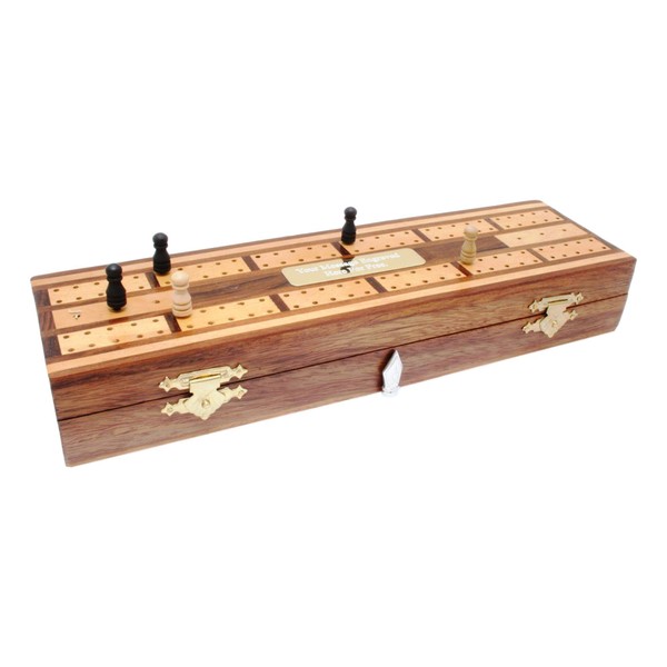 Gamekeepers Cottage gifts Pen Nib Wooden Cribbage Board with Playing