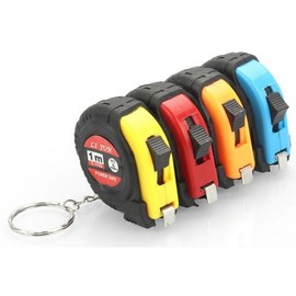 Pocket Tape Measure Mini Power Tape Measure Keychain Universal Pull Measure Meter Pocket Tape Measure Yellow G50105 BL01497 100ea