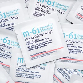 m-61 PowerGlow Peel | Exfoliating Facial Peel With Glycolic, Salicylic Acid. 1 Minute, 1 Step - 60 Treatments