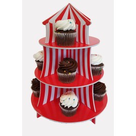Cupcake Stand For Children's Parties, Big Top Cupcake Stand, 3 Tier Carnival, Circus Cupcake Stand