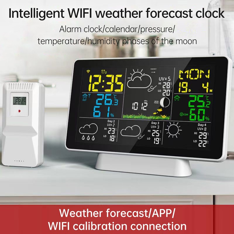 WIFI Weather Station Wireless Indoor Outdoor Hygrometer Thermometer Temperature Humidity