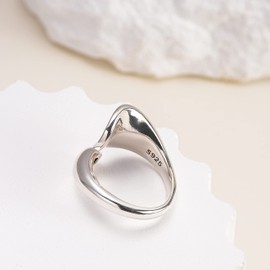 Yooping 925 Silver Ring, One Size Fits Most, Stylish, Cool, Unisex, Silver Ring, Retro Crafts, Metal