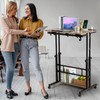 Hadulcet Rolling Stand Up Desk Adjustable Height - Portable Standing