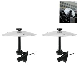 Car Crash Cymbal Air Vent 2025 Mini Metal Drum Cymbal for Car Vent Make Driving Fun for Drummer Music Lovers (Silver 2PCS)