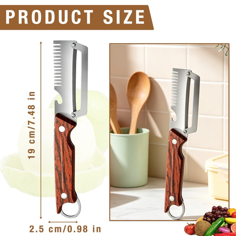 Multifunctional Vegetable Peeler, 2026 New 3-1 Stainless Steel Peeler with