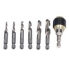7Pcs/Set Spiral Combination Tap High Speed Steel 1/4in Hex Shank