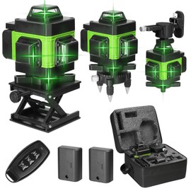 Mingzhe Nivel Laser Multifuncional 4D, 16 líneas, nivel 3, Laser Nivelador Autonivelante con líneas de inclinación horizontales verticales            