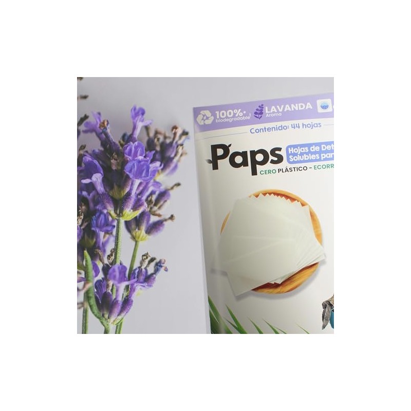 Paps Detergente en Tiras Lavanda 3 Pack 132 Ct