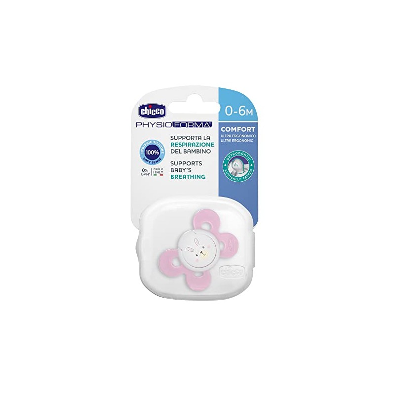 Chicco Chupón Physio Comfort, 0 a 6 Meses, color Rosa