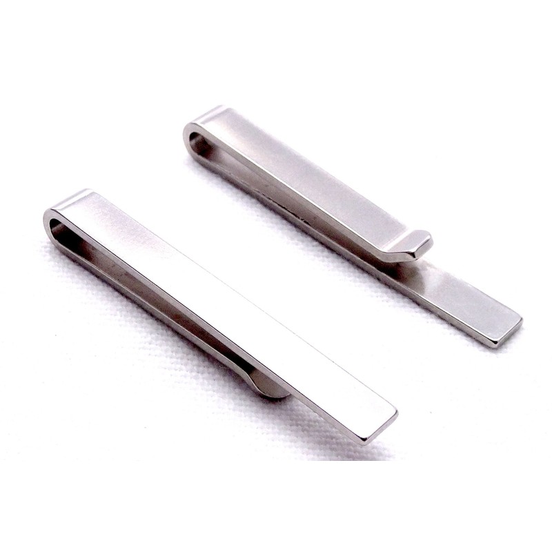 Ivy Design Tie Clip/Bar, Stainless Steel Silver Tone