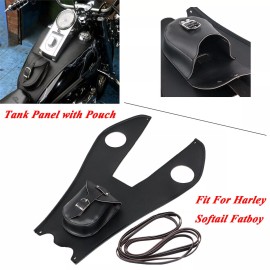 Generic Gas Tank Bag Cover Bib Pad W/Pouch Fit For Harley Fatboy FLSTF Softail Springer