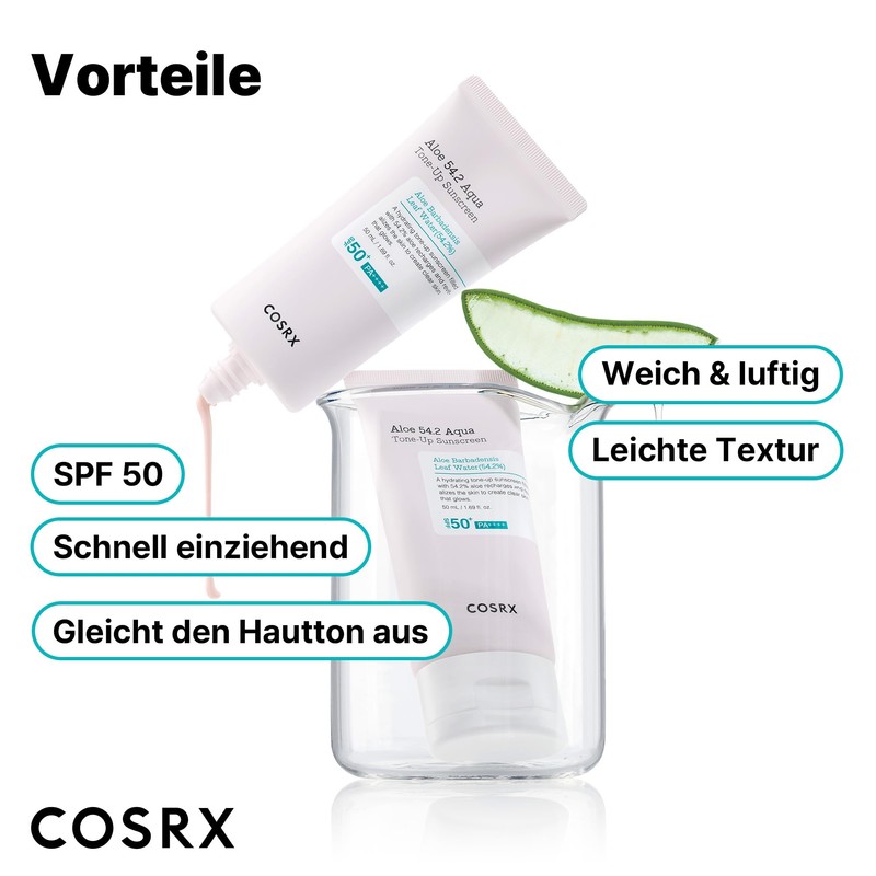 COSRX COSRX Aloe 54.2 Aqua Tone-up Sunscreen? SPF 50, Hydratierender,