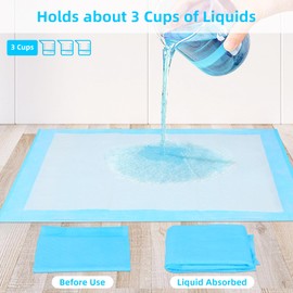 Super Absorbent Waterproof Dog and Puppy Pet Training Pad, Housebreaking Pet Pad, 50-Count Extra Middle-Size, 28’’X34’’, Blue