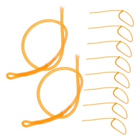 WOONEKY 10pcs Fly Fishing Line Connectors Durable Braided Tackle Accessories with Low Visibility for Freshwater Saltwater Fishing Strong Reliable Wire Leaders