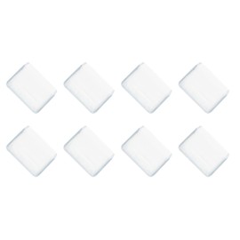 METALLIXITY Chair Leg End Cover (50mm x 50mm) 8Pcs, Square PVC Furniture Feet Caps Floor Protector - for Sofa Table Patio Chairs, Clear