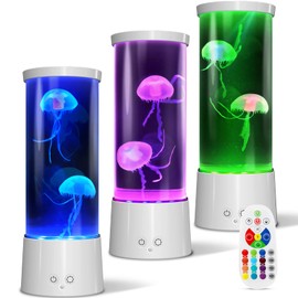AONESY Jellyfish Lamp Jelly Fish Light Lamp Colour Changing Jellyfish Lave Lamp Mini Jellyfish Aquarium Lamp Mood Lamp Gift for Kids Men Women Home Deco for Room Mood Light for Relax