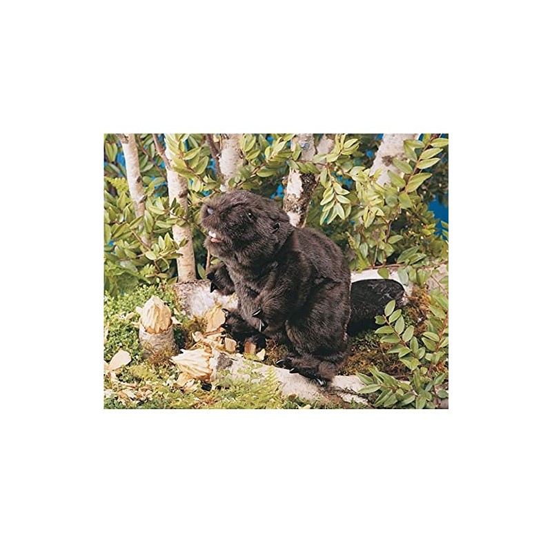 Folkmanis Beaver Hand Puppet Brown, 8"