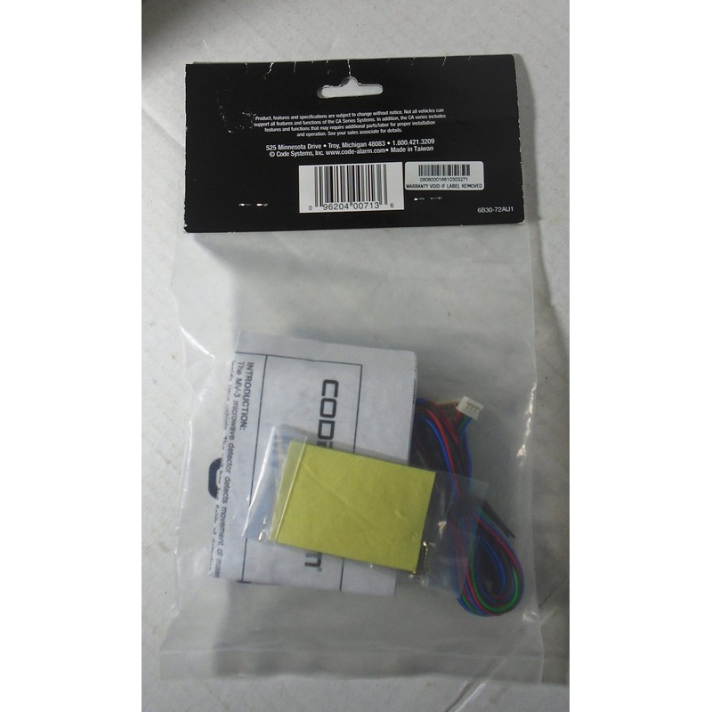 Code Alarm MV3 / MV3 / MV3 Dual Zone Microwave