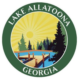 Lake Dock - Lake Allatoona - Georgia 3.5" Window Car Truck Sticker Decal Vacation Adventure Theme Novelty Applique