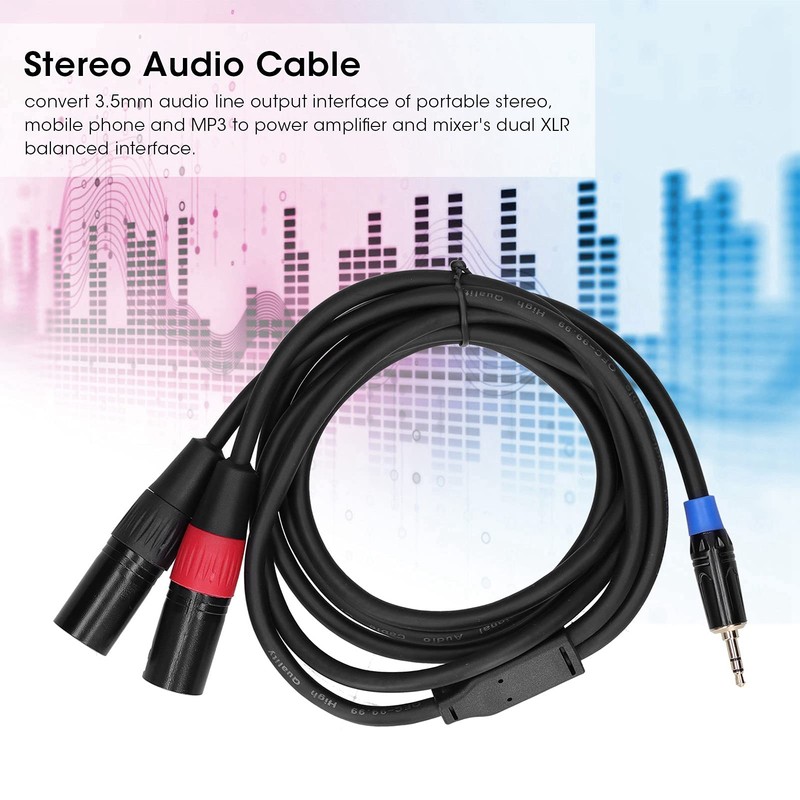 Cable Estéreo de 3,5 Mm a XLR Doble, Miniconector de