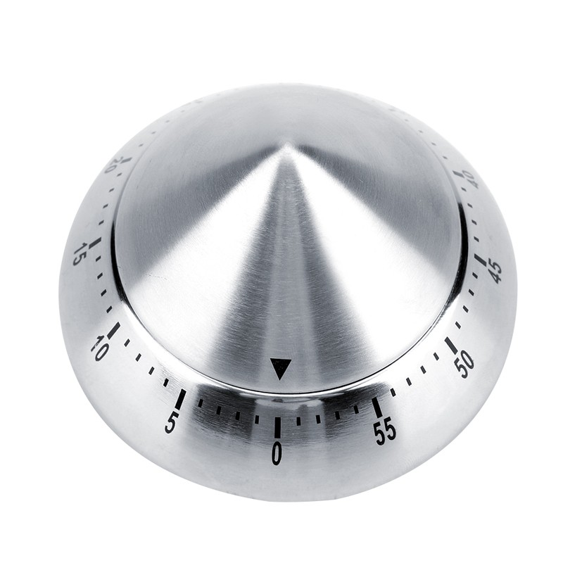 Fashionable Stainless Steel 60 Minutes Count Down Mechanical Cooking Timer