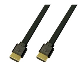 Small Flat Type HDMI Cable, 6.8 ft (2.0 m), Supports 4K and 60Hz
