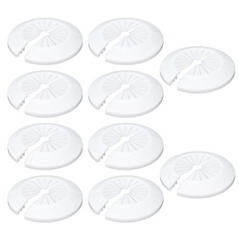 ZXUPOI Heating Pipe Rosette Pipe Cover Folding Rosette Pipe Collar for Heating Pipes Hot and Cold Water Pipes Gas Pipes Upper and Lower Water Pipes Line Pipes Pack of 10